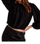 Эластичный топ со сборками черного цвета Bella Dahl - фото