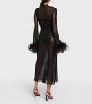Платье миди Lumière Plumage OSÉREE, черный - фото 3
