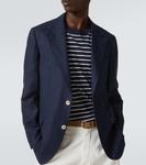 Льняной блейзер Brunello Cucinelli, темно-синий - фото 5