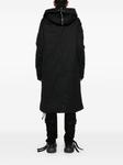 Rick Owens стеганое пальто с капюшоном, черный - фото 4