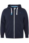 Толстовка с капюшоном на молнии !Solid BENN, темно-синий - фото