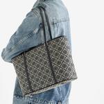 TORY BURCH T Monogram Small Zip Tote Navy - фото 5