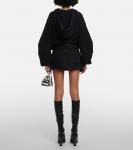 Джинсовая мини-юбка карго с низкой посадкой The Attico, черный - фото 3