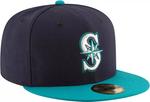 Мужская кепка New Era Seattle Mariners 59Fifty Alternate Navy Authentic - фото 3