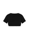 Топ myMo ROCKS Plus Size Crop Top, черный - фото