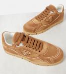 Трейловые замшевые кроссовки Prada, Cannella - фото 6