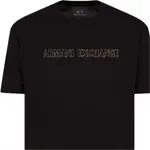 Футболка с принтом логотипа ARMANI EXCHANGE, черная - фото 2