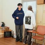 Свитшот осенне-зимний унисекс LA'T.WEEKEND, черный (с флисовой подкладкой и утепленный) - фото 10