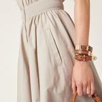 Платье-Панама из хлопка Miu Miu, бежевый - фото 4