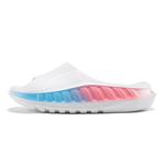 Слайдеры унисекс белый/песочный серый/черный BIGWASP, белая цапля/неоновый зеленый/неоновый розовый - фото