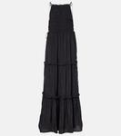 Многослойное макси-платье со сборкой Ganni, Phantom - фото