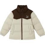 Пуховик серый с принтом по всей поверхности PUMA - фото