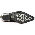 Новые ботинки New Rock Embossed Python Black Leather Buckled Shoes-7934-S2 - фото 2