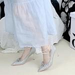 Ainer-cat Ainer cat Slim Heel High Heels 8cm Women's Silver - фото 9