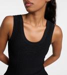 Мини-платье с эффектом крокодила Alaïa, черный - фото 4