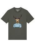 Футболка цвета хаки с оленем wat? Apparel - фото 2