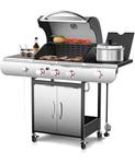 Газовый гриль Cowsar 3-Burner Propane Gas Grill с мощностью 34 000 BTU, серебристый - фото