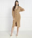 Платье-кардиган Boss Форидж на пуговицах длинное, коричневый - фото 3