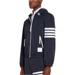 THOM BROWNE Полосатая толстовка с капюшоном, Dark Blue - фото 6