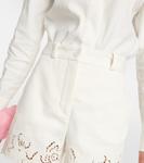 Вышитые хлопковые шорты Elie Saab, Gardenia - фото 4