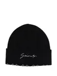 Шапка бини с вышитым логотипом Givenchy Kids, черный - фото