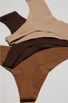 Стринги Commando Classic Thong 3-Pack, цвет Caramel/Mocha/Beige - фото 2