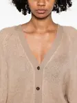 Кардиган из смеси мохера и шерсти Rame, нейтральный - фото 5
