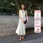 Плиссированное платье миди Tommy Hilfiger, белый - фото 10