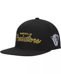 Мужская черная бейсболка Nashville Predators Core Team Script 2.0 Snapback Mitchell & Ness - фото