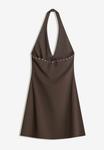 Платье Bershka Day dress, Dark Brown - фото 5