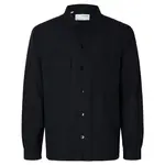 Верхняя рубашка Selected Mads-Linen, черный - фото