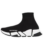 Кроссовки speed 2 trainer knit 'black white' Balenciaga, белый - фото