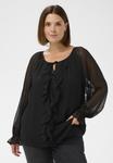 Блуза Kaffe Curve Blouse, Black Deep/Mottled Black - фото