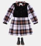 Платье из хлопка в клетку Paade Mode, черный - фото 2