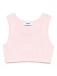 MSGM Kids топ с логотипом, розовый - фото
