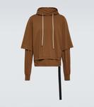 Толстовка из хлопкового джерси Rick Owens, Khaki Brown - фото