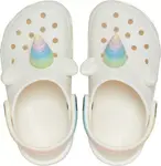 Классические сабо Crocs IAM Rainbow Unicorn для малышей, цвет Chalk - фото 4