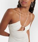 Мини-платье с вырезом Nensi Dojaka, White Glossy - фото 4