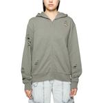 Худи на молнии Acne Studios, зеленый - фото 4