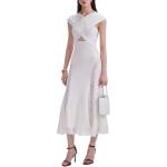 Self portrait Lace insert Knitted Midi Dress Self-portrait, белый - фото 5