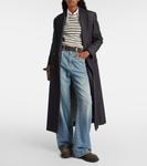 Двубортное хлопковое пальто Brunello Cucinelli, Blu - фото 2