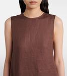 Талинское льняное платье макси Asceno, коричневый - фото 4