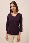 Топ Cecil BASIC V-NECK, Rot/Dark Purple - фото