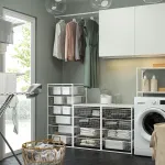 Открытый шкаф, белый, 148x51x104 см, JONAXEL IKEA - фото 2