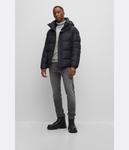 Куртка мужская Boss Orange Омарис стеганая с капюшоном, черный - фото 2