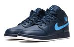 Кроссовки Jordan 1 Mid Obsidian University Blue GS - фото 2