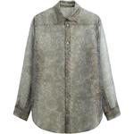 Футболка мужская серая белая ZARA - фото