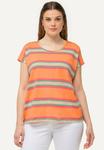 Футболка с принтом MIXED STRIPE SLEEVE Ulla Popken, абрикос - фото 3
