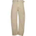 Брюки с перекрученным поясом Lemaire, хаки - фото