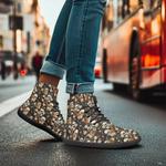 Finger Love Heart Pattern Womens Barefoot Boots Shoes Winter Snow Boots Warm Ankle Booties Pugasmiru, Skull Daisy Pattern - фото 3